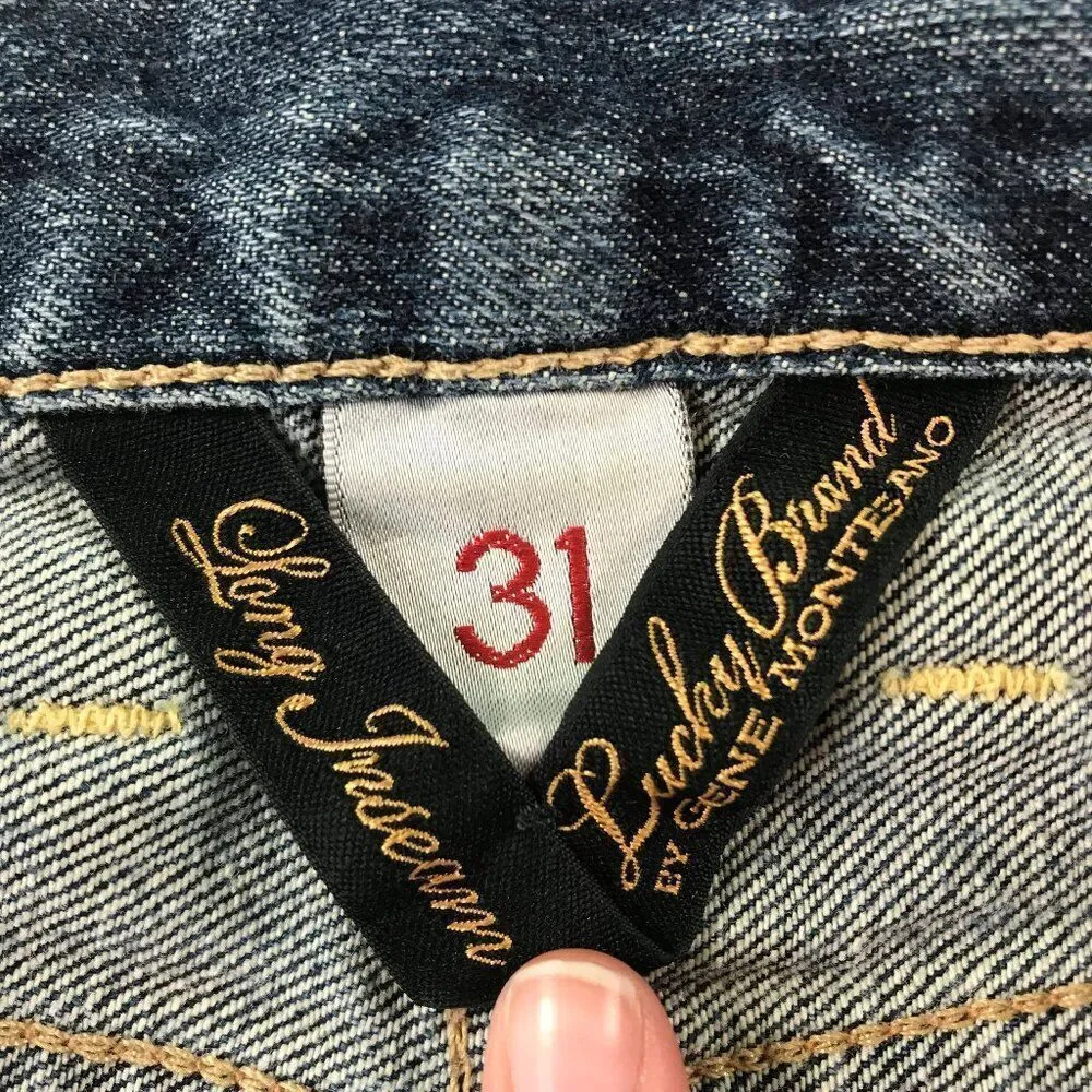 Lucky Brand Gene Montesano Men Size 31 Long Inseam Straight Leg Jeans